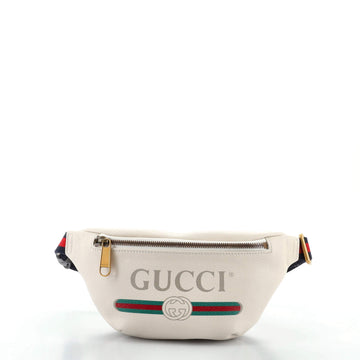 Gucci Logo Belt Bag Printed Leather Small