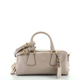 Prada Convertible Bauletto Bag Saffiano Leather East West