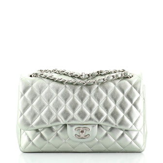 Chanel Classic Double Flap Bag Quilted Lambskin Jumbo