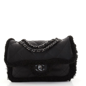 Coco Neige Flap Bag Quilted Lambskin and Shearling Medium