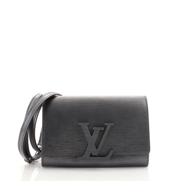 Louis Vuitton Louise Shoulder Bag Electric Epi Leather PM Black