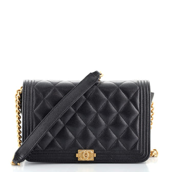 Chanel Boy Wallet on Chain Quilted Caviar