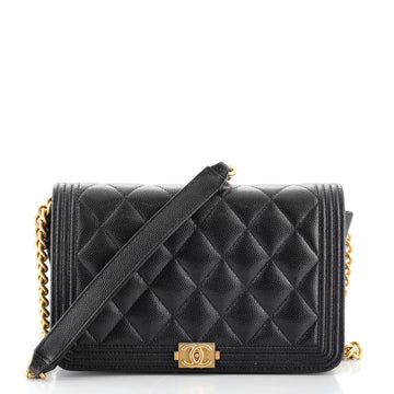 Chanel Boy Wallet on Chain Quilted Caviar