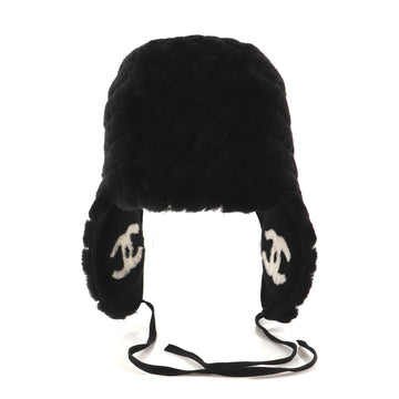 Chanel CC Aviator Hat Quilted Sheepskin and Shearling