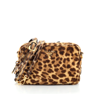 Prada Camera Shoulder Bag Printed Calf Hair Small
