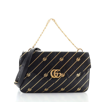 Gucci Thiara Double Shoulder Bag Printed Leather Medium