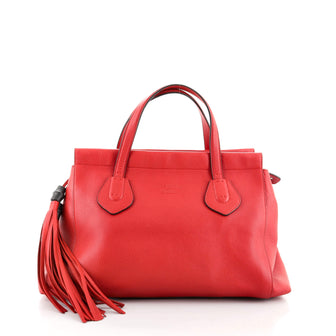Gucci Lady Tassel Top Handle Bag Leather Medium