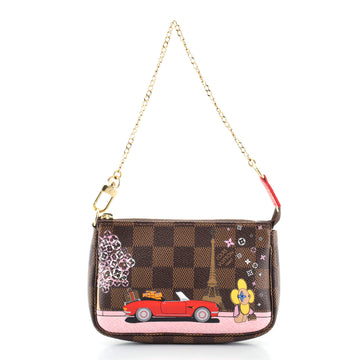 Louis Vuitton Pochette Accessoires Limited Edition Vivienne Xmas Damier Mini