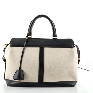 Celine Cabas De France Tote Canvas with Leather Medium