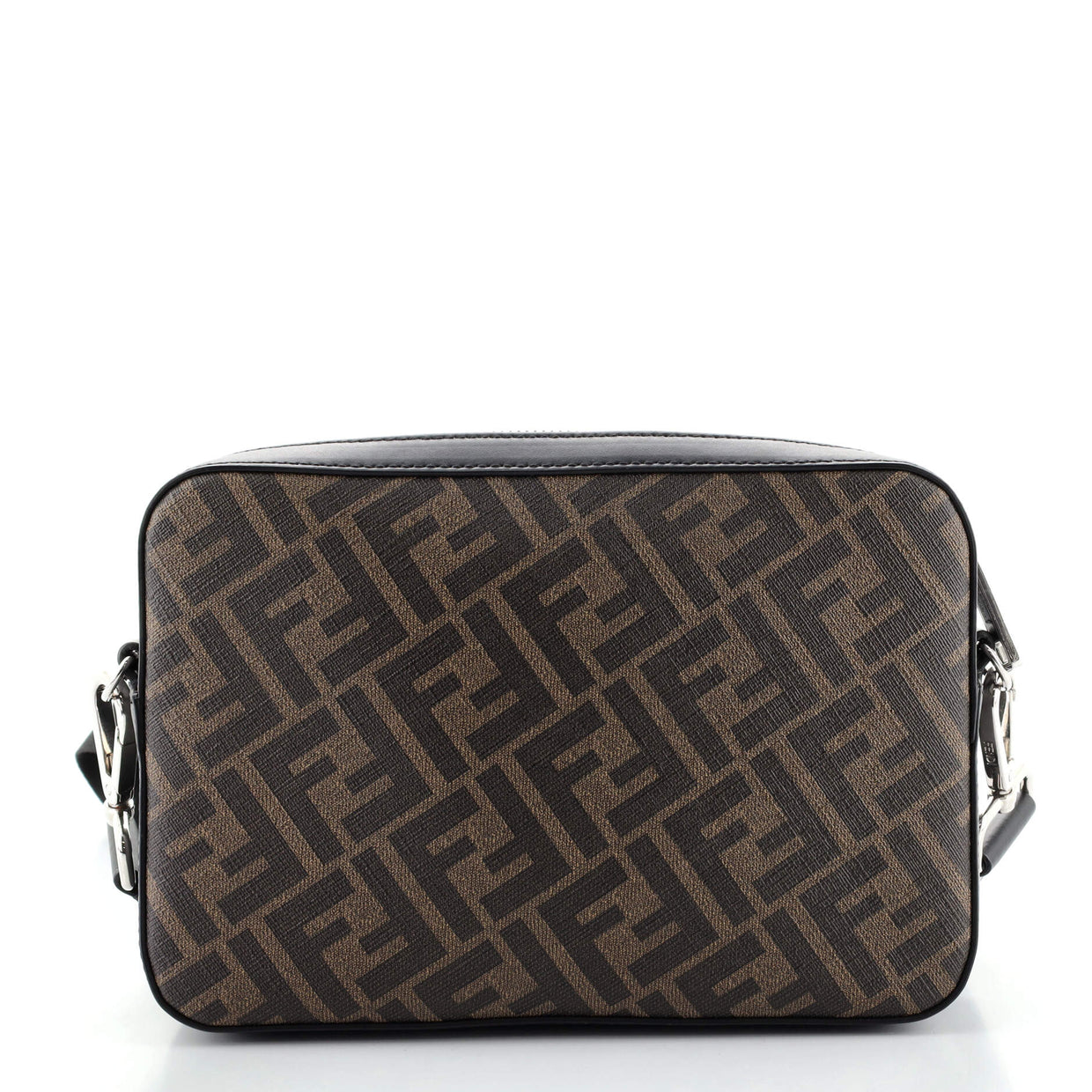 Fendi Camera Case Bag Zucca Coated Canvas and Leather Small Black 87009496