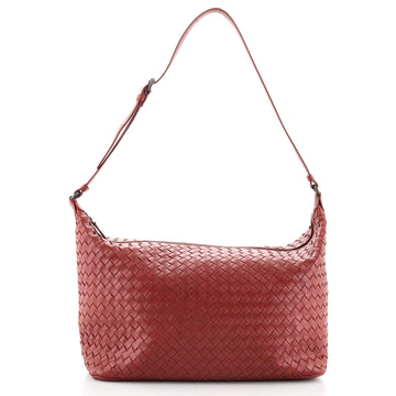 Bottega Veneta Saddle Zip Shoulder Bag Intrecciato Nappa Large