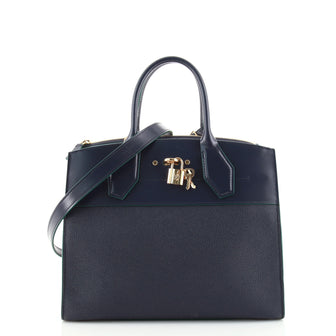 Louis Vuitton City Steamer Handbag Leather MM