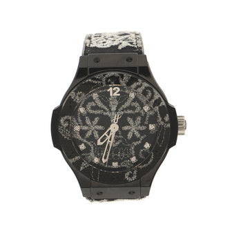 Hublot Big Bang Broderie Automatic Watch Ceramic and Rubber with Embroidery and Diamond Markers 41