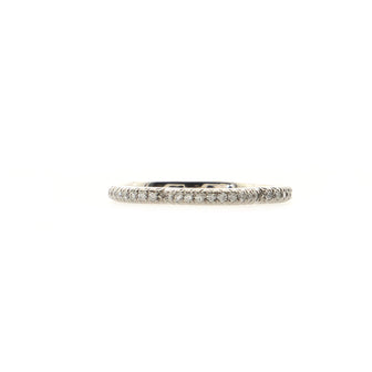 Chanel Camellia Shape Band Ring 18K White Gold and Diamonds