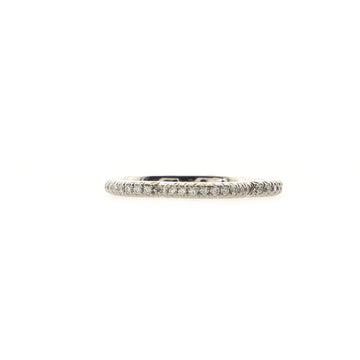 Chanel Camellia Shape Band Ring 18K White Gold and Diamonds