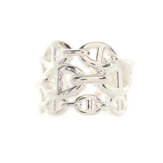 Hermes Chain d'Ancre Enchainee Ring Sterling Silver GM