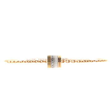 Boucheron White Edition Quatre Bracelet 18K Tricolor Gold with Ceramic and Diamonds