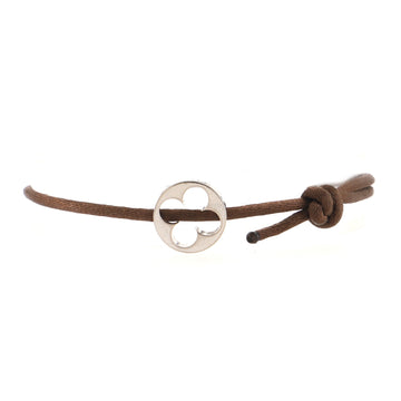 Louis Vuitton Empreinte Bracelet Silk Cord with 18K White Gold