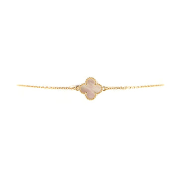 Van Cleef & Arpels Sweet Alhambra Bracelet 18K Yellow Gold and Mother of Pearl