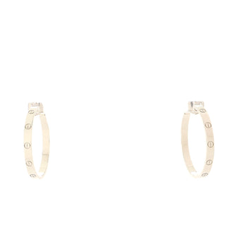 Cartier Love Hoop Earrings 18K White Gold Large
