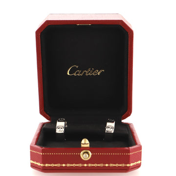 Cartier Love Hoop Earrings 18K White Gold 5.5mm