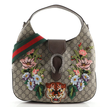 Gucci Dionysus Hobo Embroidered GG Coated Canvas Medium