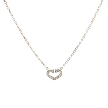 Cartier C Heart de Cartier Pendant Necklace 18K White Gold with Diamond