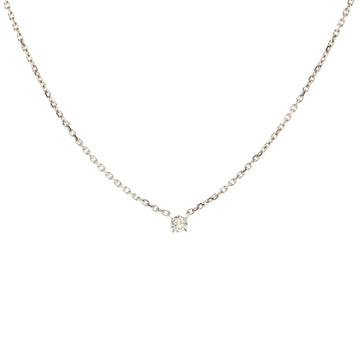 Cartier 1895 Solitaire Necklace 18K White Gold with RBC Diamond G/VS1 0.23CT