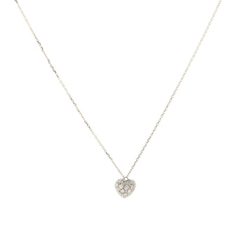 Cartier Heart Pendant Necklace 18K White Gold and Diamonds