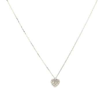Cartier Heart Pendant Necklace 18K White Gold and Diamonds