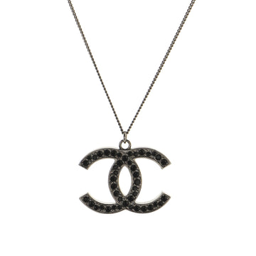 Chanel CC Pendant Necklace Metal with Crystals