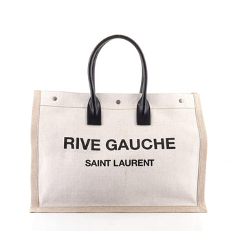 Saint Laurent Rive Gauche Shopper Tote Canvas Large