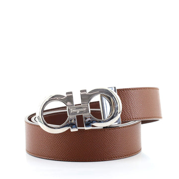 Salvatore Ferragamo Gancini Reversible Belt Leather Wide