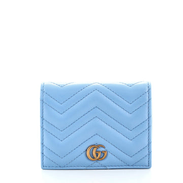 Gucci GG Marmont Card Case Wallet Matelasse Leather