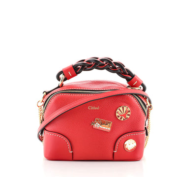 Chloe Daria Chain Bag Pin Embellished Leather Mini