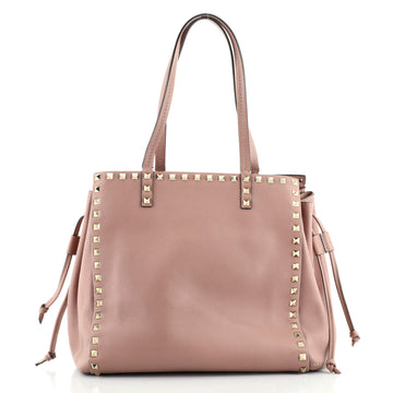 Valentino Rockstud Drawstring Tote Leather