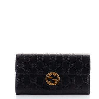 Gucci Icon Continental Wallet Guccissima Leather