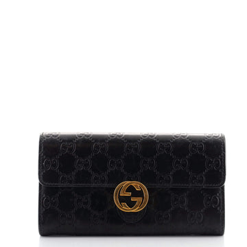 Gucci Icon Continental Wallet Guccissima Leather