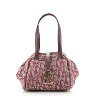 Christian Dior Vintage Bowler Bag Diorissimo Canvas Small