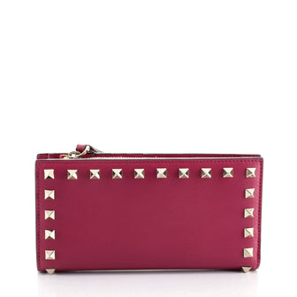 Valentino Rockstud Bifold Wallet Leather Long