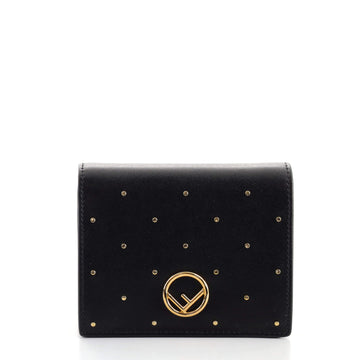 Fendi F is Fendi Bifold Wallet Studded Leather Compact