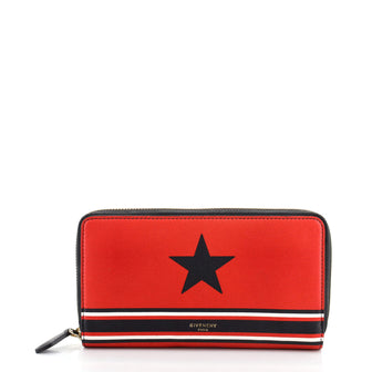 Givenchy Zip Around Wallet Printed Leather Long