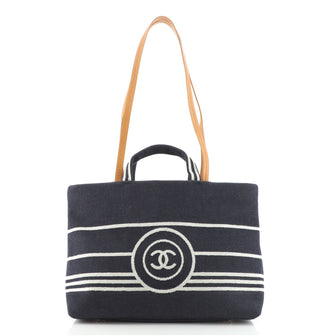 Chanel CC Shopping Tote Denim Large