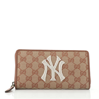 Gucci MLB Zip Around Wallet GG Canvas with Applique