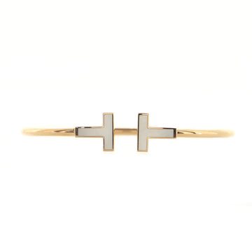 Tiffany & Co. T Wire Bracelet 18K Rose Gold with Mother of Pearl Narrow