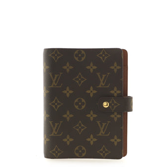 Louis Vuitton Ring Agenda Cover Monogram Canvas MM