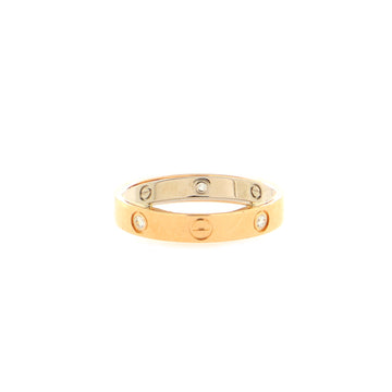 Cartier Love 6 Diamond Ring 18K Rose Gold and 18K White Gold with 6 Diamonds