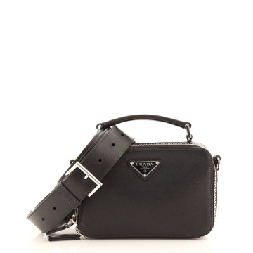 Prada Brique Crossbody Bag Saffiano Leather East West