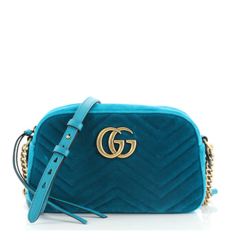 Gucci GG Marmont Shoulder Bag Matelasse Velvet Small