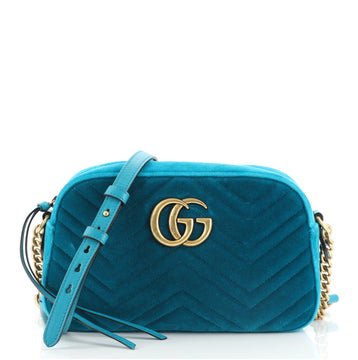 Gucci GG Marmont Shoulder Bag Matelasse Velvet Small